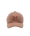 Max Mara Letter Logo Hat In Brown