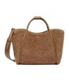Max Mara Small Tmarin Teddy Top Handle Bag In Brown