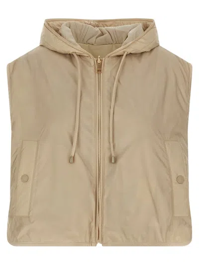 Max Mara 'levante' Reversible Vest In Brown