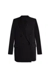 Max Mara Levico Double-breasted Blazer In Nero
