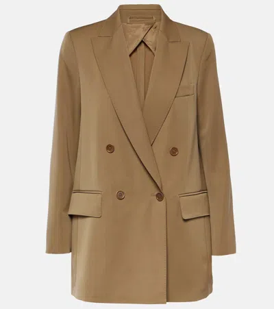 Max Mara Levico Wool And Mohair Blazer In Brown