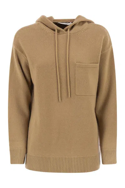 MAX MARA MAX MARA LIANA - WOOL AND CASHMERE HOODED SWEATSHIRT