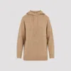 Max Mara Relaxed Fit Knit Sweater With Hood In Brown