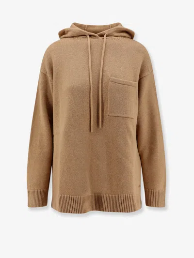 MAX MARA LIANA WOOL AND CASHMERE HOODED SWEATER