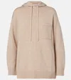Max Mara Liana Wool And Cashmere Hoodie In Neutral