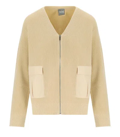 Max Mara Libero Cream Cardigan In Nude