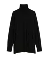 Max Mara High Collar Black Virgin Wool Pullover In Black