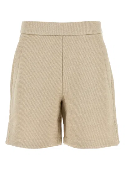 MAX MARA SHORTS LIBIA IN MISTO COTONE SABBIA  DONNA