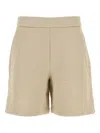 Max Mara Cotton-blend Shorts In Neutral