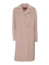Max Mara Licenza Double-breasted Coat In Pink