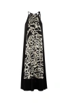 Max Mara Licenza Printed Halter Maxi Dress In Black