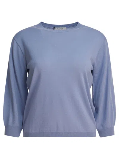Max Mara Light Blue Knitwear Sweater