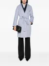 Max Mara Double-faced Wool Robe Coat In Blue