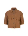 Max Mara Stretch Cotton Cropped Jacket