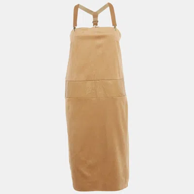 Pre-owned Max Mara Light Brown Camel Hair Short Dress L