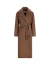 Max Mara Light Brown Fragore Coat In Brown