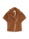 Shop Max Mara Light Brown Newmant Biker Jacket
