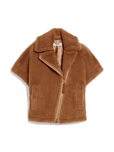 MAX MARA LIGHT BROWN NEWMANT BIKER JACKET