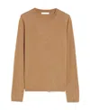 Max Mara Wool Cashmere Round Neck Sweater In Brown