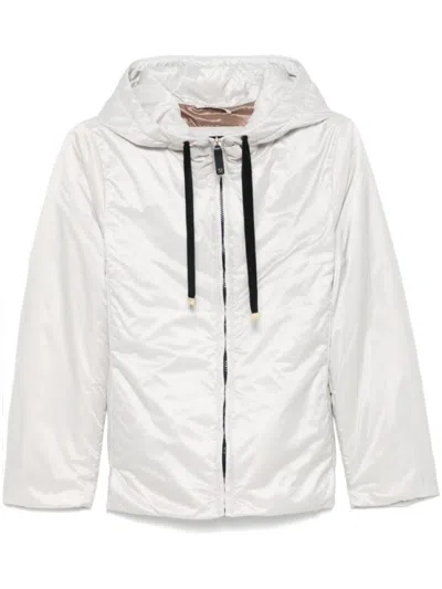 Max Mara Light Grey Short Hooded Jacket