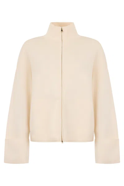 Max Mara Light Jacket In Viscose And Polyamide Blend In Neutral