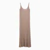 Max Mara Pianoforte Light Yellow Long Dress With Lurex In Viscose Women In Yellow