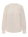 Max Mara Light Pink Regular Solid Shirt In Light Pink