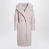 Max Mara Light Pink Teddy Bear Icon Coat In Alpaca And Wool In Pink