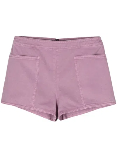 MAX MARA LIGHT PURPLE COTTON SHORTS