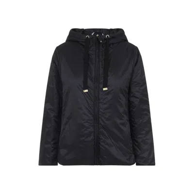 Max Mara Lightweight Black Jacket With Adjustable Hood