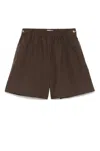 Max Mara Elastic Waistband Shorts Side Detail In Black