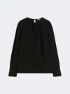 Max Mara Lightweight Cady Blouse In Black
