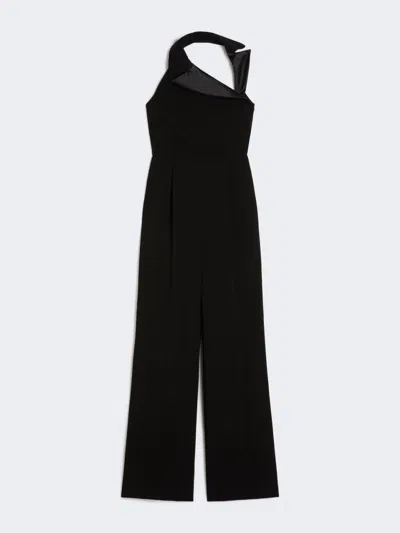 Max Mara Lightweight Cady Jumpsuit In Black