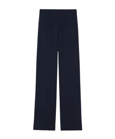 Max Mara Lightweight Cady Trousers In Blue