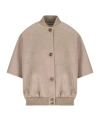 Max Mara Long Sleeve Casual Jacket In Gray