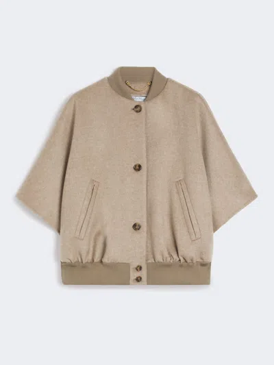 Max Mara Lightweight Cashmere Cape In Sand