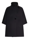 Max Mara Derrik Cashmere Jacket Funnel Neck In Black