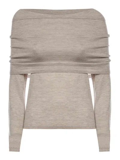 Max Mara Suéter Cuello Redondo - Beis In Gray