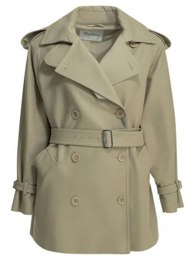 Max Mara Lightweight Cotton Jacket Jackets And Coats Beige In Green