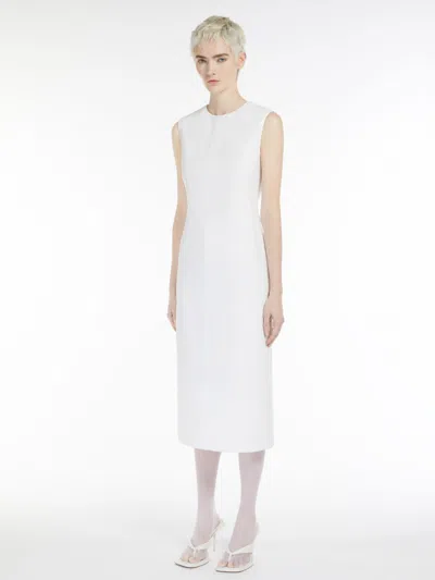 Max Mara Lightweight Jersey Padded Dress In White