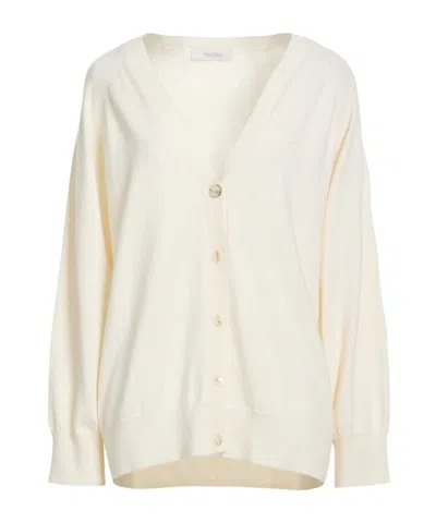 Max Mara Lightweight Knit Cardigans In White