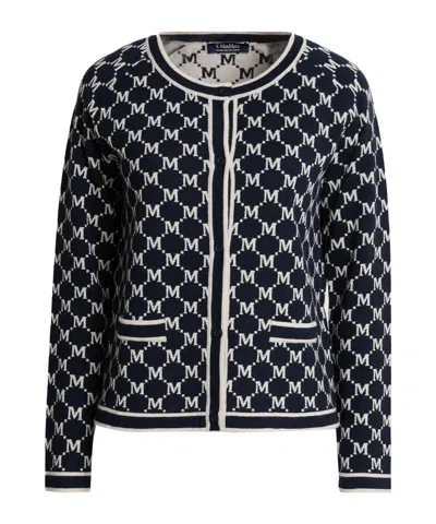 Max Mara Lightweight Knit Longsleeve Coat In Multi
