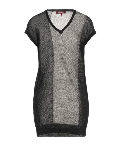 Max Mara Lightweight Knit Short-sleeve Top In Black