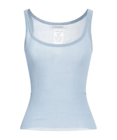 Max Mara Lightweight Knit Tops In Blue
