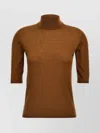 Max Mara Cecina Wool Turtleneck Sweater In Brown