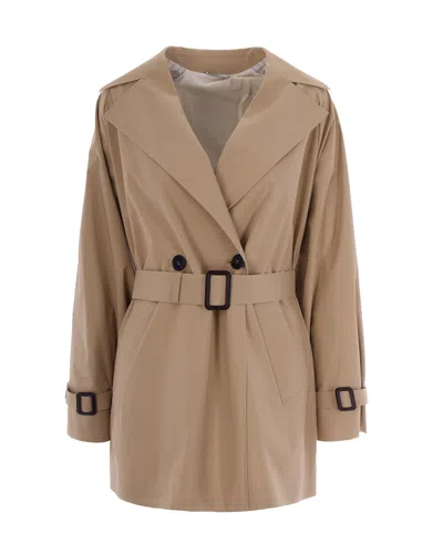 Max Mara Lightweight Mini Coat For Women In Beige