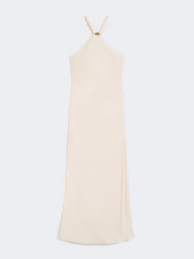 Max Mara Lightweight Satin Dress In Neutral