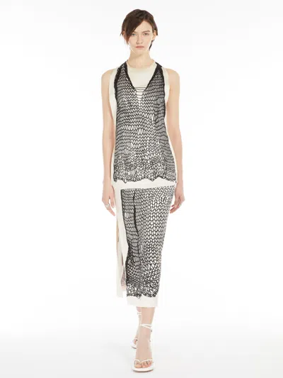 Max Mara Lightweight Satin Top In Black