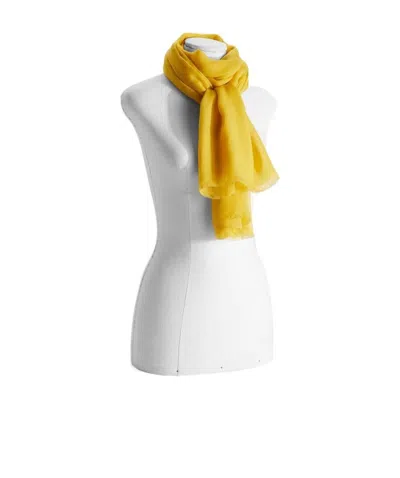 Max Mara Lightweight Silk Scarf In Yellow