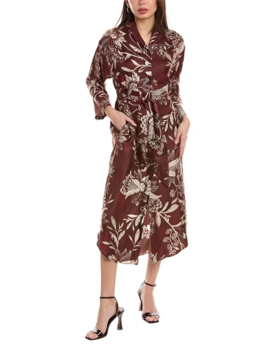 Max Mara Liguria Midi Dress In Brown